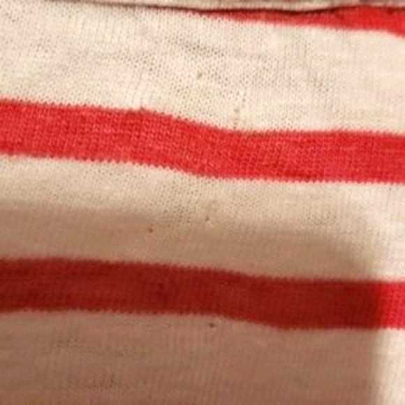 SANCTUARY LINEN/RAYON RED/WHITE STRIPED TOP SZ M - Picture 4 of 8